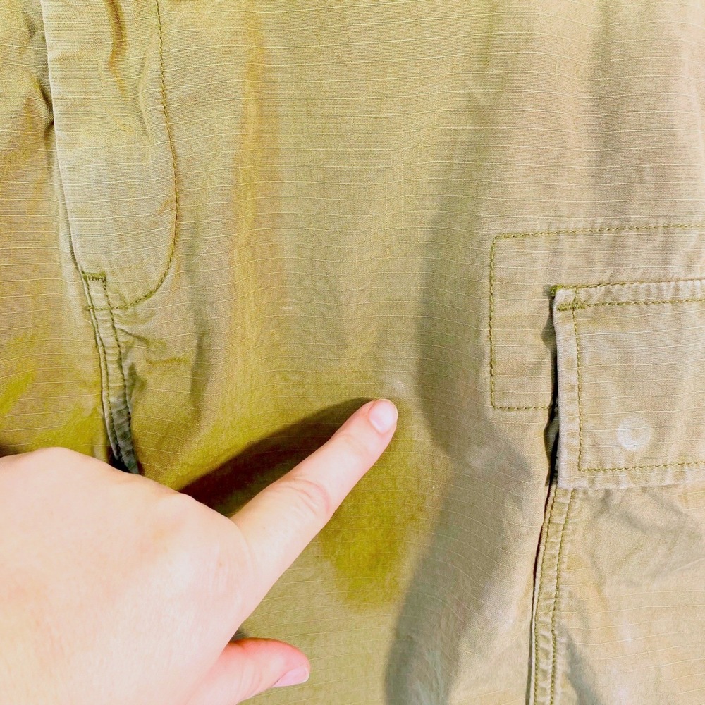 Levi's Cargo Shorts Mens 38 Green Ripstop Multi Pocket Utility Outdoor Casual - Picture 7 of 11